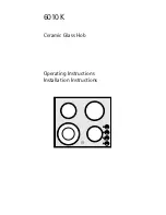 Предварительный просмотр 1 страницы AEG CERAMIC HOB 6010 K Operating Instructions Manual