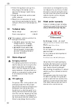 Preview for 62 page of AEG CG 6600 Operating Instructions Manual