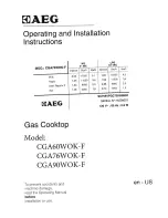 Предварительный просмотр 1 страницы AEG CGA60WOK-F Operating And Installation Instruction