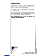 Предварительный просмотр 2 страницы AEG COMPETENCE 30580 B Operating Instructions Manual