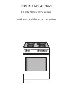 AEG COMPETENCE 40036VI Installation And Operating Instructions Manual preview