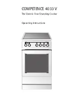 AEG COMPETENCE 4033 V Operating Instructions Manual preview