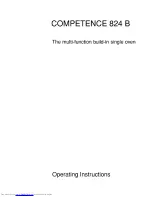 Предварительный просмотр 1 страницы AEG COMPETENCE 824 B Operating Instructions Manual