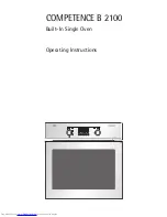 AEG Competence B 2100 Operating Instructions Manual предпросмотр