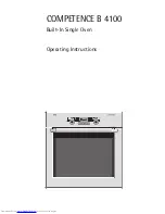 AEG COMPETENCE B 4100 Operating Instructions Manual preview