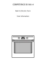 Preview for 1 page of AEG COMPETENCE B1180-4 User Information