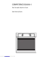 Preview for 1 page of AEG COMPETENCE B3000-1 User Instructions