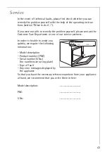 Предварительный просмотр 43 страницы AEG COMPETENCE B3191-4 Operating Instructions Manual