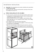 Preview for 74 page of AEG COMPETENCE B8920-1-M Installation And Operating Instructions Manual