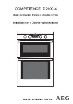 Предварительный просмотр 1 страницы AEG COMPETENCE D2100-4 COMPETENCE D2100-4B Installation And Operating Instructions Manual