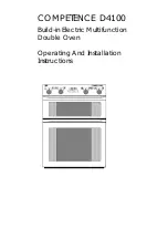 AEG COMPETENCE  D4100 Operating And Installation Instructions preview