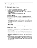 Предварительный просмотр 5 страницы AEG COMPETENCE E5731-4 Operating Instructions Manual