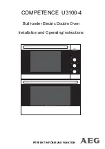 AEG COMPETENCE U3100-4 Installation And Operating Instructions Manual preview