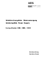 Preview for 1 page of AEG Compumaster 1000 Operating Manual