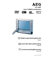 AEG CTV 4807 DVD Instruction Manual preview