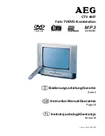 Preview for 1 page of AEG CTV 4807 DVD Instruction Manual