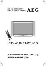 Preview for 1 page of AEG CTV 4818 ST/VT LCD User Manual
