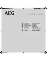 AEG CX7 ANIMAL User Manual preview