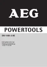 AEG DB 1500-2 XE Instructions For Use Manual предпросмотр