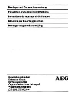 AEG DS 603 Installation And Operating Instructions Manual preview