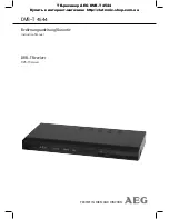 AEG DVB-T 4544 Instruction Manual preview