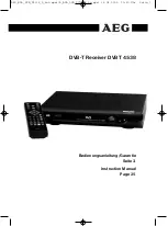 AEG DVBT 4538 Instruction Manual preview