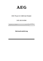 AEG DVD 4520 HDMI Instruction Manual preview