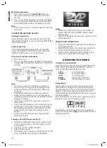 Предварительный просмотр 34 страницы AEG DVD 4603 HC Instruction Manual & Guarantee