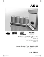 AEG DVD 4604 HC Instruction Manual & Guarantee preview