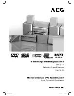 Preview for 1 page of AEG DVD 4606 HC Instruction Manual & Guarantee