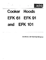 Preview for 1 page of AEG EFK 101 Installation And Operating Instructions Manual