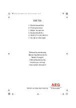 Preview for 1 page of AEG Electrolux KM 700 Operating Instructions Manual