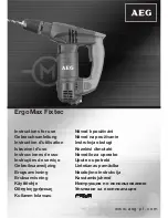 AEG ErgoMax Fixtec Instructions For Use Manual предпросмотр