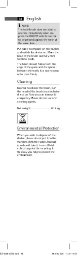 Preview for 18 page of AEG EZ 5500 Instruction Manual