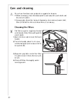 Предварительный просмотр 22 страницы AEG FAVORIT 40730 User Information