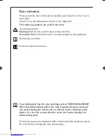 Предварительный просмотр 2 страницы AEG FAVORIT 84470 Instruction Book