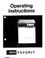 Предварительный просмотр 1 страницы AEG Favorit R Operating Instructions Manual