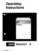 AEG Favorit S Operating Instructions Manual предпросмотр