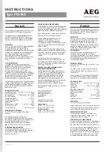 Preview for 1 page of AEG FTE 300 Instructions