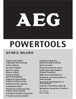 Preview for 1 page of AEG GS 500 E Original Instructions Manual