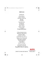 AEG KM 550 Operating Instructions Manual preview