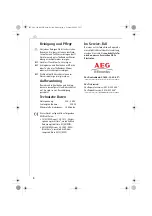 Preview for 8 page of AEG KM 550 Operating Instructions Manual