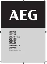 Предварительный просмотр 1 страницы AEG L1815R Original Instructions Manual