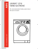 AEG LAVAMAT 12710 TURBO ELECTRONIC Instruction Booklet preview