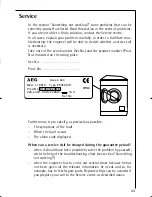 Предварительный просмотр 43 страницы AEG LAVAMAT 16810 TURBO ELECTRONIC Instruction Booklet