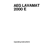 AEG lavamat 2000 E Operating Instructions Manual preview