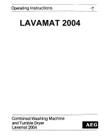 AEG LAVAMAT 2004 Operating Instructions Manual preview