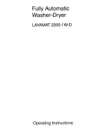 AEG LAVAMAT 2200 I W-D Operating Instructions Manual preview