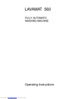 AEG Lavamat 560 Operating Instructions Manual предпросмотр