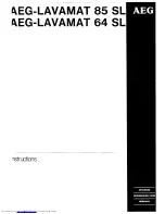 AEG LAVAMAT 64 SL Instructions Manual предпросмотр